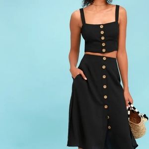 Sweet As Ever Black Two Piece